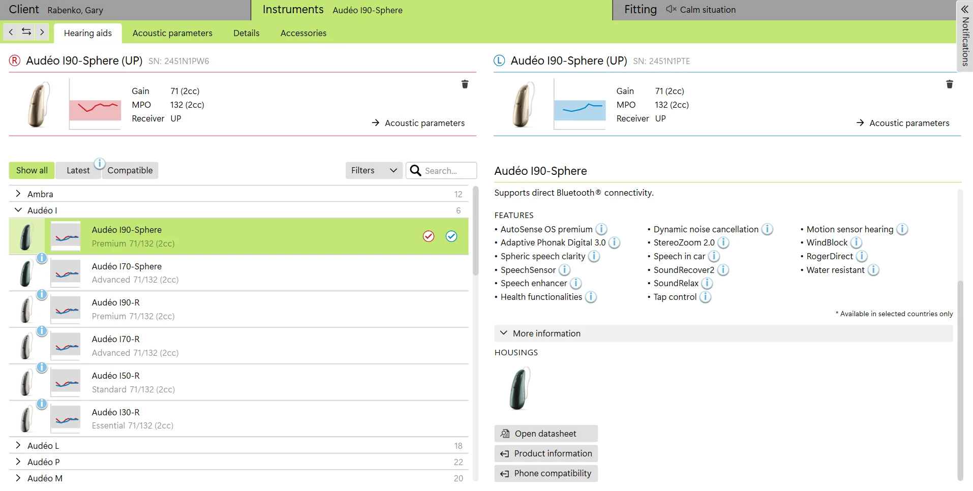 Hardware Selection Page